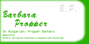 barbara propper business card